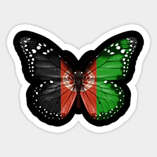 Afghanistani Flag  Butterfly - Gift for Afghanistani From Afghanistan Sticker